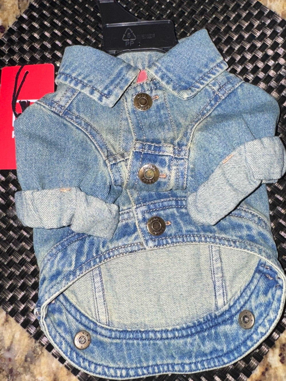 Denim Dog Jacket - Light Blue Puppy Jean Coat